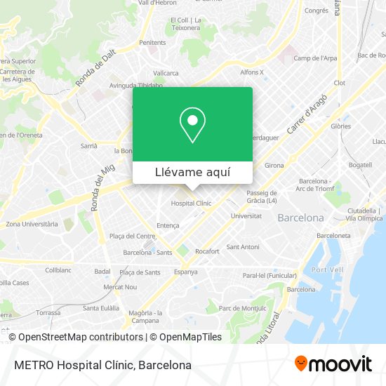Mapa METRO Hospital Clínic