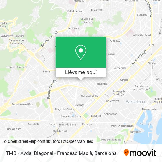 Mapa TMB - Avda. Diagonal - Francesc Macià