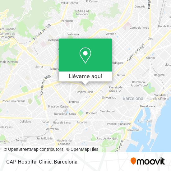 Mapa CAP Hospital Clinic