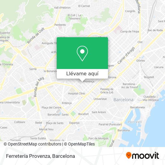 Mapa Ferretería Provenza