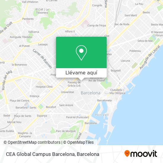 Mapa CEA Global Campus Barcelona