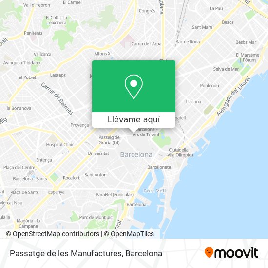 Mapa Passatge de les Manufactures