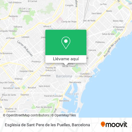 Mapa Església de Sant Pere de les Puelles