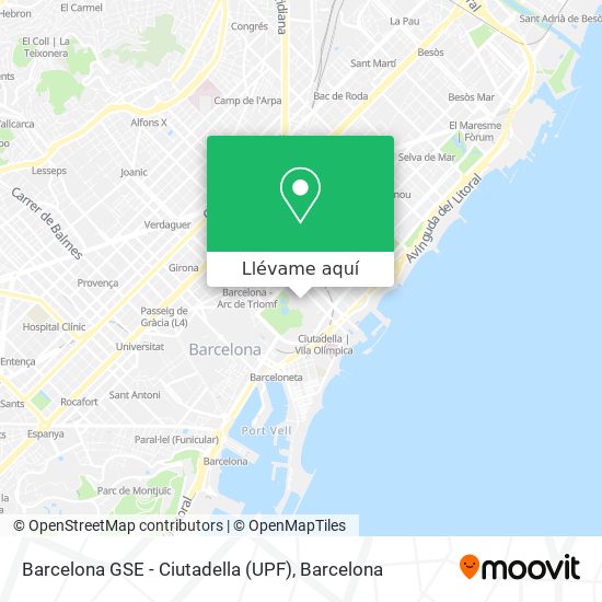 Mapa Barcelona GSE - Ciutadella (UPF)