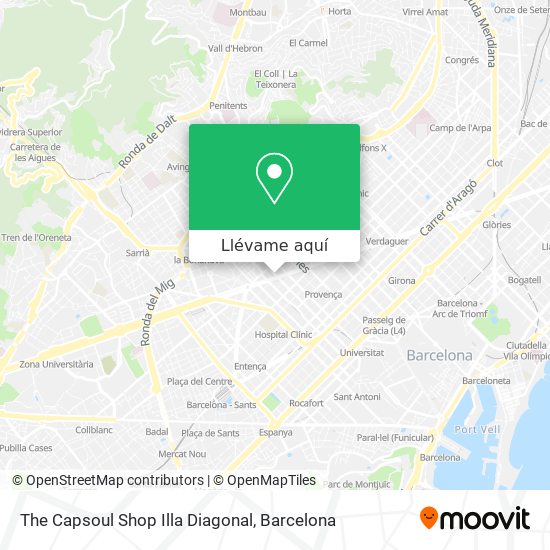 Mapa The Capsoul Shop Illa Diagonal