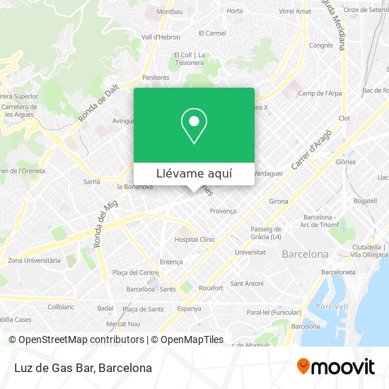 Mapa Luz de Gas Bar