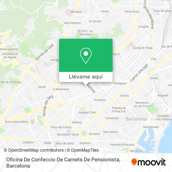 Mapa Oficina De Confeccio De Carnets De Pensionista