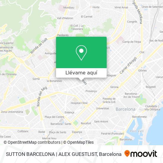 Mapa SUTTON BARCELONA | ALEX GUESTLIST