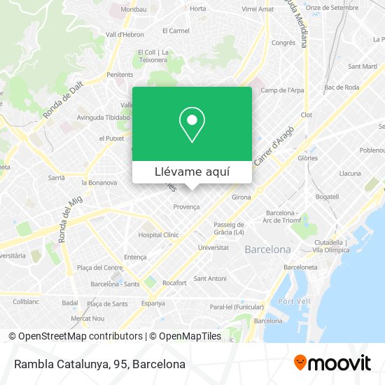 Mapa Rambla Catalunya, 95