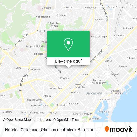 Mapa Hoteles Catalonia (Oficinas centrales)