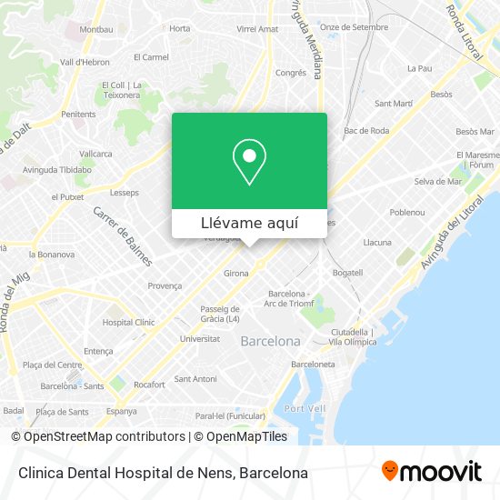 Mapa Clinica Dental Hospital de Nens