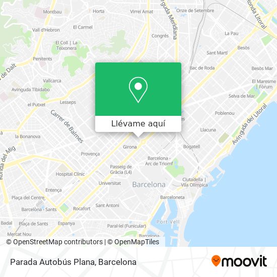 Mapa Parada Autobús Plana