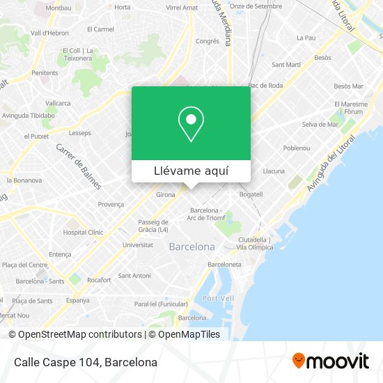 Mapa Calle Caspe 104