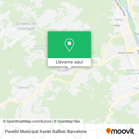 Mapa Pavelló Municipal Xavier Ballber