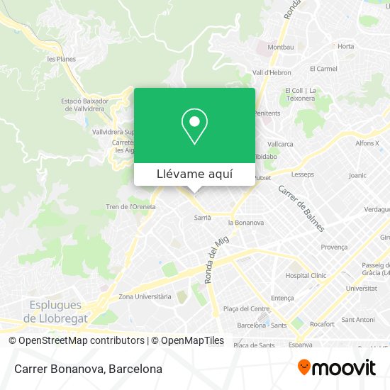 Mapa Carrer Bonanova