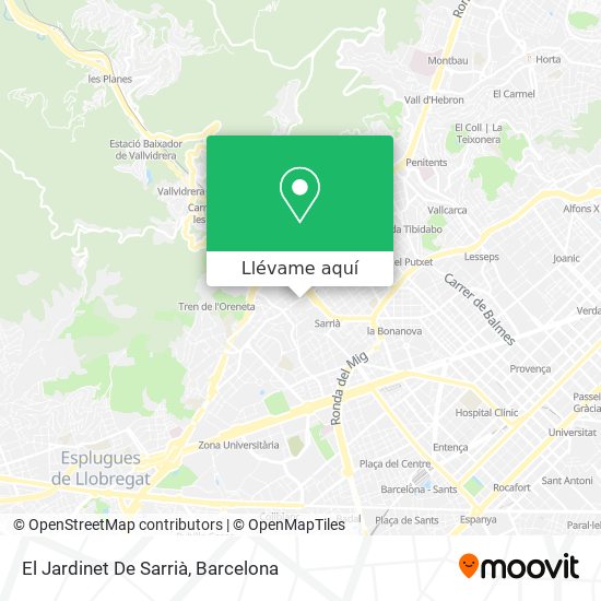 Mapa El Jardinet De Sarrià