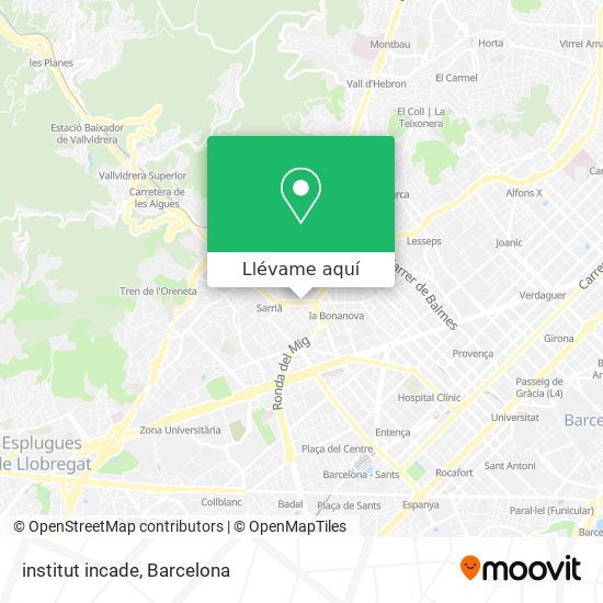 Mapa institut incade