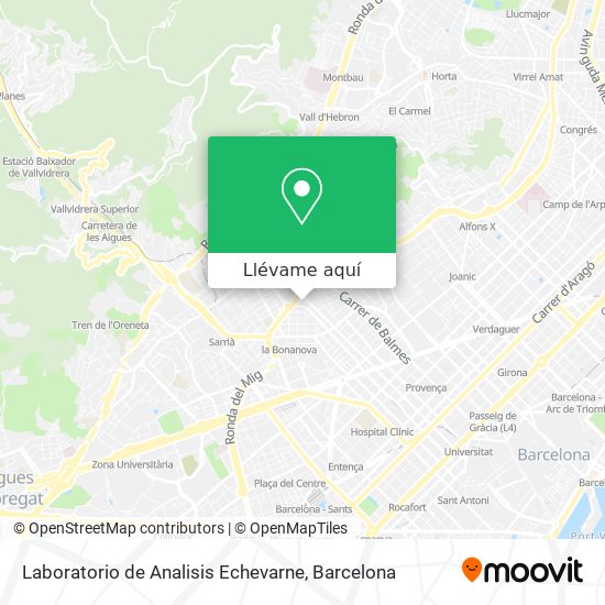 Fonética eximir temerario Cómo llegar a Laboratorio de Analisis Echevarne en Barcelona en Autobús,  Metro o Tren?