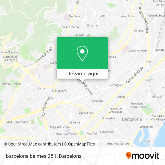 Mapa barcelona balmes 251