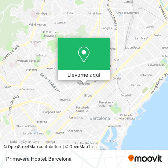 Mapa Primavera Hostel