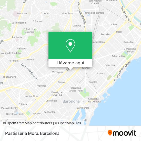 Mapa Pastisseria Mora