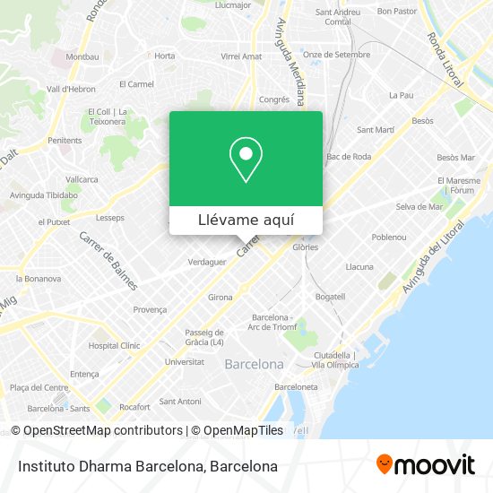 Mapa Instituto Dharma Barcelona