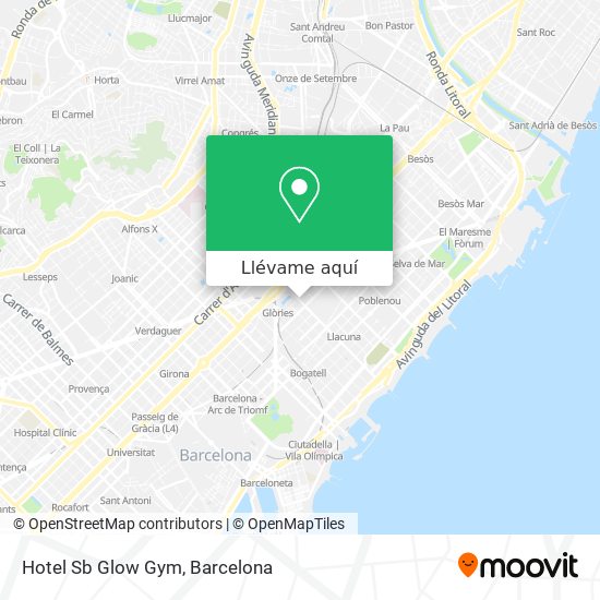 Mapa Hotel Sb Glow Gym