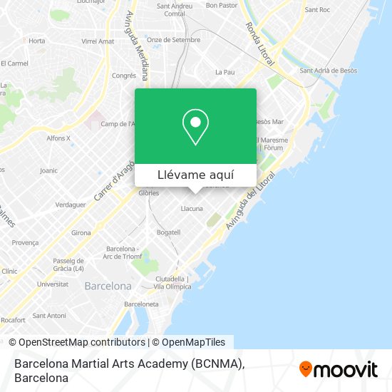 Mapa Barcelona Martial Arts Academy (BCNMA)