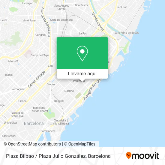 Mapa Plaza Bilbao / Plaza Julio González