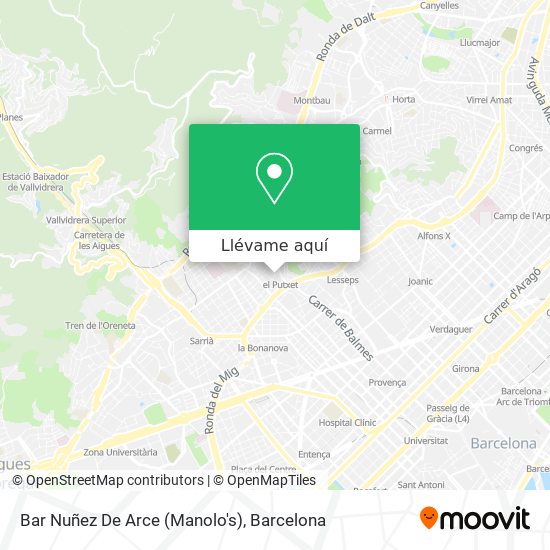 Mapa Bar Nuñez De Arce (Manolo's)