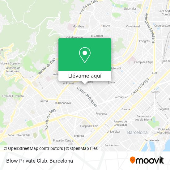 Mapa Blow Private Club