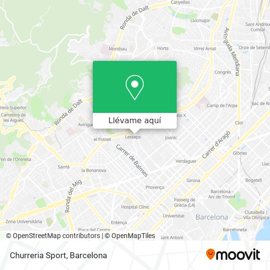 Mapa Churreria Sport
