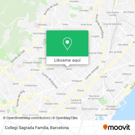 Mapa Collegi Sagrada Familia