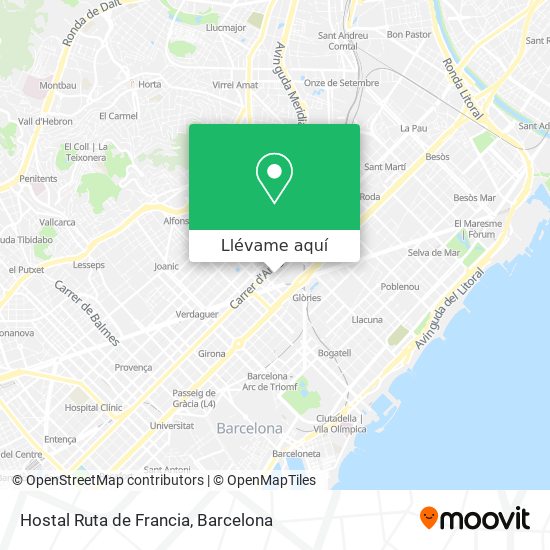 Mapa Hostal Ruta de Francia