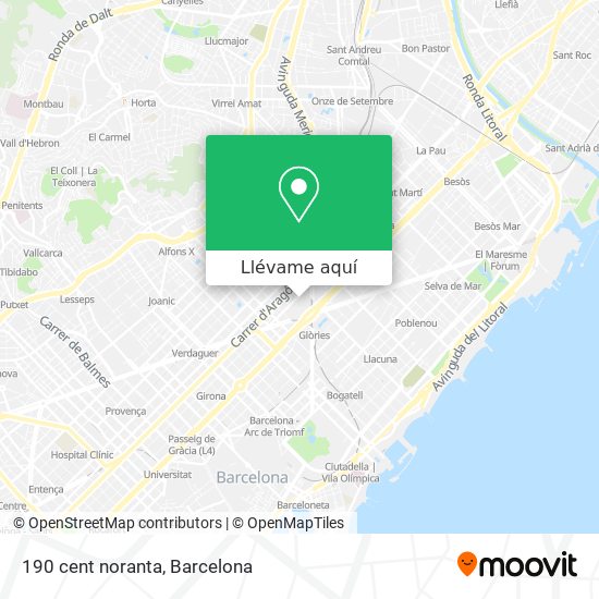 Mapa 190 cent noranta