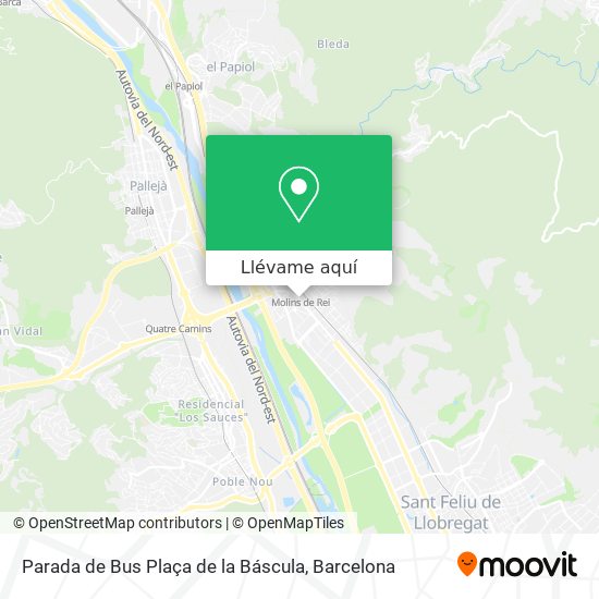 Mapa Parada de Bus Plaça de la Báscula