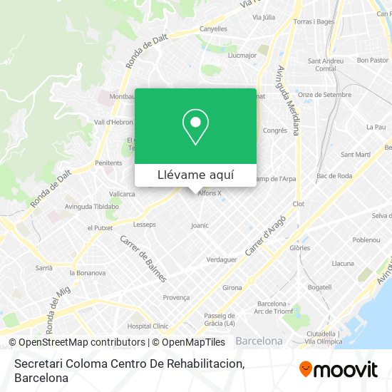 Mapa Secretari Coloma Centro De Rehabilitacion
