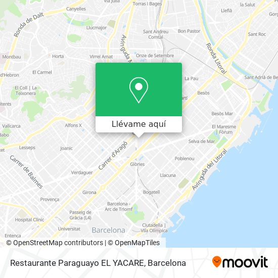 Mapa Restaurante Paraguayo EL YACARE