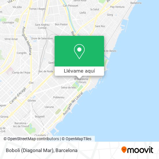 Mapa Boboli (Diagonal Mar)