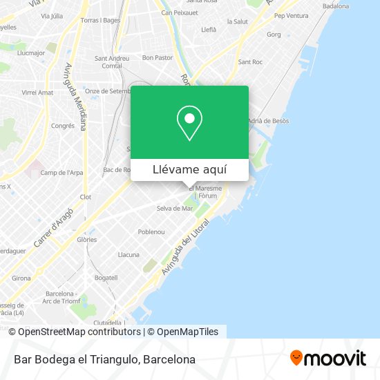Mapa Bar Bodega el Triangulo