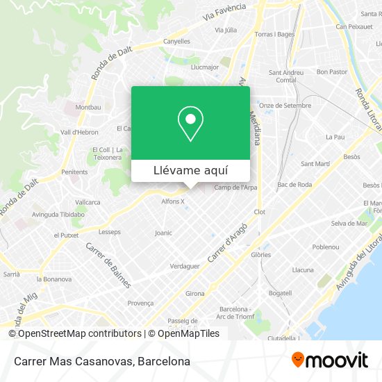 Mapa Carrer Mas Casanovas