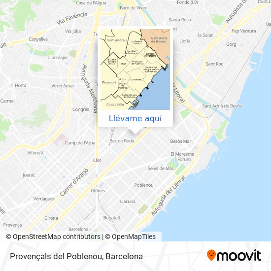 Mapa Provençals del Poblenou