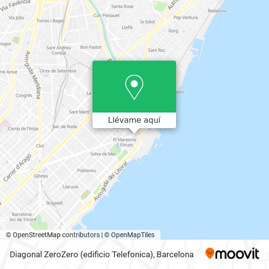 Mapa Diagonal ZeroZero (edificio Telefonica)