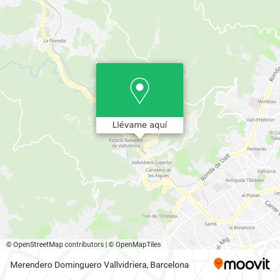 Mapa Merendero Dominguero Vallvidriera