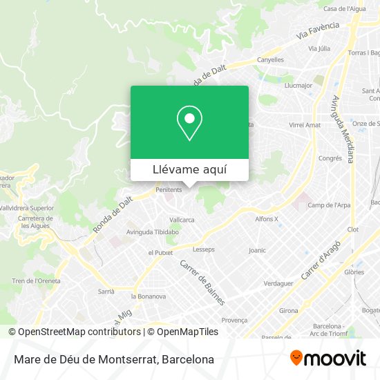 Mapa Mare de Déu de Montserrat