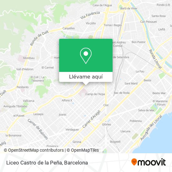 Mapa Liceo Castro de la Peña