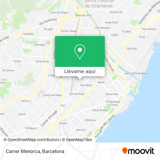 Mapa Carrer Menorca
