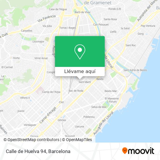 Mapa Calle de Huelva 94
