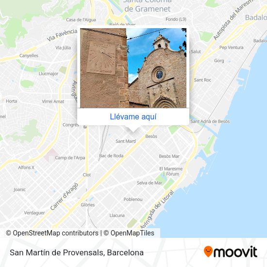 Mapa San Martín de Provensals