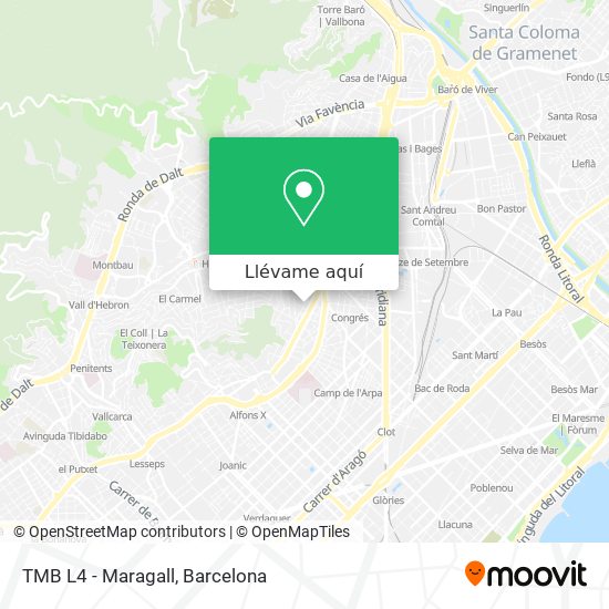 Mapa TMB L4 - Maragall